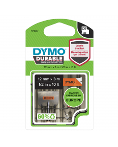 Le etichette permanenti dymo d1 durable sono caratterizzate da un adesivo per uso industriale e sono resistenti allo scolorimento, al distacco e all'abrasione dovuti a luce uv del sole, caldo fino a 80¦c, freddo fino a -40¦c, umiditÓ e detergenti. Le etic