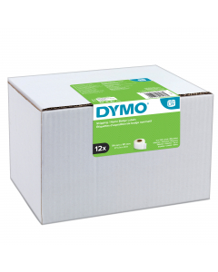 Value pack 12 rotoli etichette Spedizioni/Badge f.to 54x101mm. Colore bianco.  220 etichette x ogni singolo rotolo.