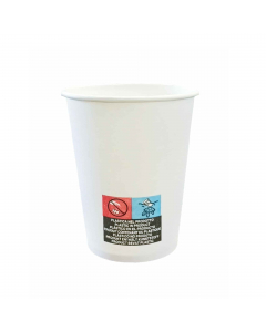 Bicchieri in carta + PE. Colore bianco. 
A contatto con alimenti fino a 90°C per 15'.
• Capacità: 100ml
• Diametro superiore 58mm
• Diametro inferiore 41mm
• Altezza 61mm
• Peso unitario 2.6gr