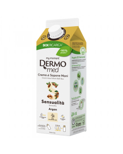 Dermomed crema di sapone mani aiuta a prenderti cura della tua pelle, lasciandola liscia e seducente. Formula arricchita: Acido Ialuronico con proprietà elasticizzanti e glicerina con proprietà emollienti. Contenitore di carta, risorsa rinnovabile, con ce