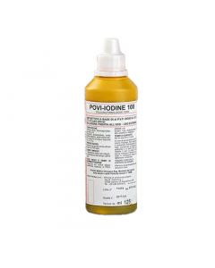 POVI IODINE 100 è una soluzione acquosa pronta all’uso a base di Iodopovidone in concentrazione pari al 10% da 125 ml. Il prodotto ha una comprovata efficacia battericida, lieviticida e virucida. Lo Iodopovidone è attivo contro i germi gram-positivi, gram