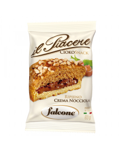 Il Piacere Cioco Snack è uno snack dal cuore tenero, un capolavoro di pasticceria arricchito da una golosa farcitura di  more e lamponi. Da gustare in ogni momento della giornata. In pratica monoporzione da 60gr.