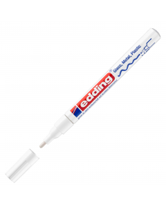 Marcatore a vernice coprente effetto smalto, permanente ed inodore. Privo di toluene/xilene. Resiste all’acqua, allo sfregamento, alle temperature fino a 400°C (bianco e argento fi no a 1000°). Aderisce a tutte le superfici lisce e porose: vetro, plastica