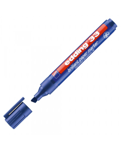 Marcatore indelebile brillante universale specialmente studiato per scrivere su carta e cartone, ma idoneo anche per scrivere su plastica, metallo e vetro. Inchiostro pigmentato a base d'acqua che non passa la carta. Punta scalpello 1,5-5,0mm. Colore: blu