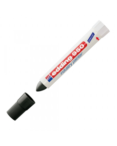 Marcatore industriale altamente permanente ideale per metallo, pietra e legno.  Tratto fino 10 mm. Altamente coprente, è resistente alle superfici particolarmente difficili e uniformi. Resiste all'acqua e al calore fino a 300°. Marcatura visibile anche in
