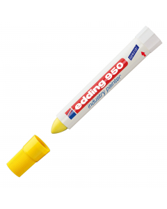 Marcatore industriale altamente permanente ideale per metallo, pietra e legno.  Tratto fino 10 mm. Altamente coprente, è resistente alle superfici particolarmente difficili e uniformi. Resiste all'acqua e al calore fino a 300°. Marcatura visibile anche in