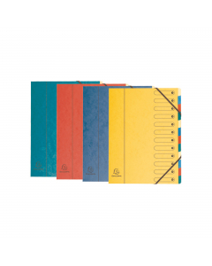 Monitore 1/12 Nature Future. Classificatore a 12 scomparti con copertina in cartoncino lustré 400gr e interni in cartoncino da 225gr dai colori vivaci. Dorso estensibile, chiusura con elastico. Formato utile 24x34cm.