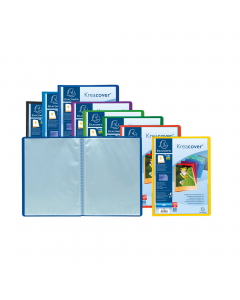 Portalistini personalizzabili in PPL semirigido  con copertina color assortito. Contiene 20 buste interne in cristallo liscio ad altissima trasparenza. Formato utile: A4.