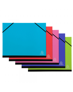 Carta plastificata di alta qualità. Interno in carta bianca. Dorso telato. 5 Colori assortiti: Blu scuro - Rosa - Rosso - Turchese - Verde anice