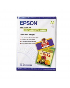 Carta fotografica inkjet adesiva 10fg 167gr 210x297mm A4 EPSON