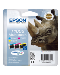 Multipack T1006 conteneteN.3 cartucce: ciano,magenta,giallo BLISTER RS