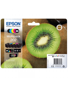 Conf. 5 cartucce ink multipack 1 per colore 202 KIWI
