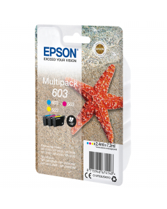 Cartucce di inchiostro Epson Multipack C/M/Y serie 603 Stella Marina, 2,4ml cad, 130 pag cad
