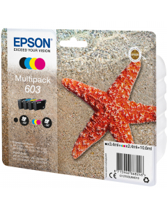 Cartucce di inchiostro Epson Multipack BK/C/M/Y serie 603 Stella Marina, BK 3,4ml / C/M/Y 2,4ml cad