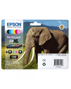 Multipack 24XL N.6 cartucceSERIE 24XL/ELEFANTE nero,ciano,magenta,giallo