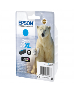 Cartuccia ciano Epson claria premium,serie 26XL/ORSO POLARE, in blister