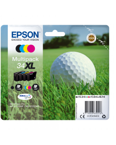 Conf. 4 cartucce ink multipack 1 per colore 34XL PALLINA DA GOLF