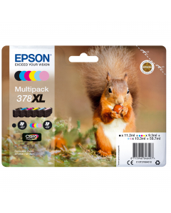 Conf. 6 cartucce ink multipack 1 per colore 378XL SCOIATTOLO
