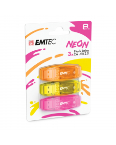 MEMORIA USB2.0 C410 8GB 3PZ NEON
