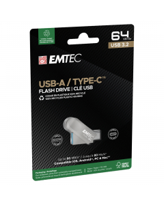 Emtec Memoria Dual USB3.2 to Type-C D280 64GB