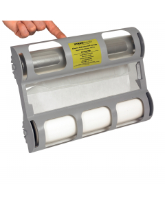 Bobina di film in cartuccia per plastificatrice Xyron Pro 1255. Adesivizzazione permanente (Standard mounting) per la maggior parte delle superfici lisce. Spessore adesivo 15,2 micron. PH adesivo 5,0 - 7,0. Aderenza 8 (scala 1:10, valore massimo 10).