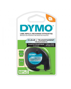 Nastro in plastica per stampa a trasferimento termico. Compatibile con Dymo Letratag.