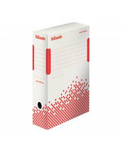 Scatole archivio di alta qualità dotate di un sistema di assemblaggio facile e veloce e AUTOMONTANTE. Dotate di doppia chiusura sul dorso per evitare rotture del foro di presa; doppie pareti e doppio fondo per la massima tenuta. Realizzate  con il 100% di