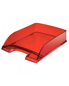 Vaschetta portacorrispondenza in PS. Bordi laterali più alti per una maggiore capacità (H70mm). Impilabile. Capacità standard nel formato A4. Dimensioni: 255x360x H70mm.