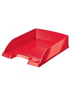 Vaschetta Plus Wow in robusto polistirene, sovrapponibile in verticale o a sbalzo. Contiene documenti fi no al formato 22x30cm. Dimensioni: 25,5x35,7x7cm.