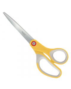 Forbici premium da 205 mm con impugnatura ergonomica. Acciaio inossidabile di alta qualità con lame rivestite in titanio. Invitante design a due colori.