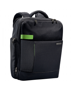 Zaino leggero di alta qualità, spazioso ed espandibile con due scomparti principali e uno scomparto anteriore più piccolo. Design elegante ed esclusivo con chiusura a zip intelligente ed eleganti fibbie in metallo opaco. Manico imbottito in vera pelle, br
