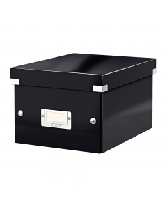 Scatole click&store Leitz in cartone per archivio dal design moderno elegante e professionale.  Assemblaggio veloce e semplicissimo. Doppia chiusura (interna ed esterna) e doppio strato d di cartone sui bordi per una maggiore resistenza e stabilitÓ. Rives