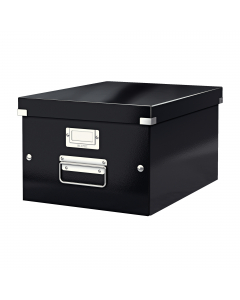Scatole click&store Leitz in cartone per archivio dal design moderno elegante e professionale.  Assemblaggio veloce e semplicissimo. Doppia chiusura (interna ed esterna) e doppio strato d di cartone sui bordi per una maggiore resistenza e stabilità. Rives