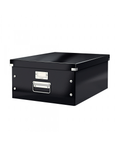 Scatole click&store Leitz in cartone per archivio dal design moderno elegante e professionale.  Assemblaggio veloce e semplicissimo. Doppia chiusura (interna ed esterna) e doppio strato d di cartone sui bordi per una maggiore resistenza e stabilitÓ. Rives