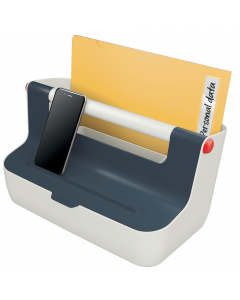 La cassetta portaoggetti con maniglia può essere utilizzata per conservare gli oggetti  o per tenerli ordinati all'interno di sale riunioni, uffici e a casa. Ideale per conservare i documenti, tablet o altri accessori. Accoglienti colori opachi e design m