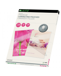 Buste pouch iLAM UDT "Unique direction technology", facile e veloce. Nessun rischio di inceppamento. Le frecce presenti sulle pouch mostrano il corretto verso di inserimento e scompaiono dopo la plastificazione. Il documento sarà quindi plastificato resis
