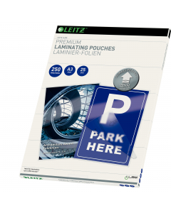 Buste pouch iLAM UDT "Unique direction technology", facile e veloce. Nessun rischio di inceppamento. Le frecce presenti sulle pouch mostrano il corretto verso di inserimento e scompaiono dopo la plastificazione. Il documento sarà quindi plastificato resis