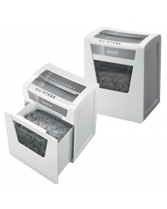 Il nuovo distruggidocumenti Leitz IQ Office Pro offre il massimo in termini di stile, prestazioni e sicurezza. Questo modello offre un livello di sicurezza P5+ ad alte prestazioni con taglio ultra sicuro (3 volte più sicuro rispetto al taglio standard). D