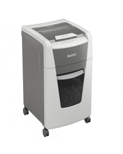 Il distruggidocumenti Leitz IQ è completamente automatico con un'esclusiva funzione di svuotamento pulito. Così intelligente che lavora da solo senza fare rumore, basta inserire la risma di carta (incl. punti e graffette), chiudere il coperchio e si potrà