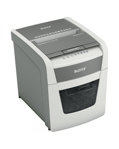Il distruggidocumenti Leitz IQ è completamente automatico. Così intelligente che lavora da solo senza fare rumore, basta inserire la risma di carta (incl. punti e graffette), chiudere il coperchio e si potrà andare avanti con la propria giornata. Ideale p