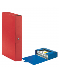 Scatola progetto EUROBOX realizzata in Presspan biverniciato da 1mm. Superficie esterna goffrata con effetto extra bright. Chiusura 1 bottone. Formato utile 25x35cm.