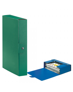Scatola progetto EUROBOX realizzata in Presspan biverniciato da 1mm. Superficie esterna goffrata con effetto extra bright. Chiusura 1 bottone. Formato utile 25x35cm.