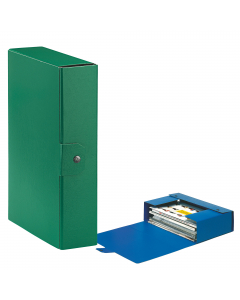 Scatola progetto EUROBOX realizzata in Presspan biverniciato da 1mm. Superficie esterna goffrata con effetto extra bright. Chiusura 1 bottone. Formato utile 25x35cm.