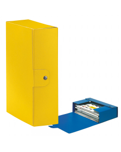 Scatola progetto EUROBOX realizzata in Presspan biverniciato da 1mm. Superficie esterna goffrata con effetto extra bright. Chiusura 1 bottone. Formato utile 25x35cm.