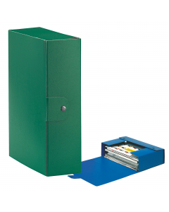 Scatola progetto EUROBOX realizzata in Presspan biverniciato da 1mm. Superficie esterna goffrata con effetto extra bright. Chiusura 1 bottone. Formato utile 25x35cm.