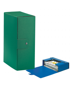 Scatola progetto EUROBOX realizzata in Presspan biverniciato da 1mm. Superficie esterna goffrata con effetto extra bright. Chiusura 1 bottone. Formato utile 25x35cm. Confezione da 5 scatole.