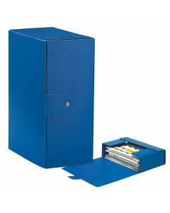 Scatola progetto EUROBOX realizzata in Presspan biverniciato da 1mm. Superficie esterna goffrata con effetto extra bright. Chiusura 1 bottone. Formato utile 25x35cm.