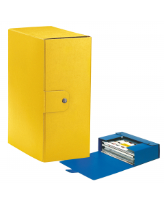 Scatola progetto EUROBOX realizzata in Presspan biverniciato da 1mm. Superficie esterna goffrata con effetto extra bright. Chiusura 1 bottone. Formato utile 25x35cm.