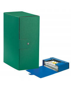 Scatola progetto EUROBOX realizzata in Presspan biverniciato da 1mm. Superficie esterna goffrata con effetto extra bright. Chiusura 1 bottone. Formato utile 25x35cm.