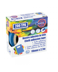 Nastro monoadesivo telato e colorato adatto per lavori di ufficio, rilegatura di copertine ed applicazioni di rifinitura estetica di alcuni lavori in ambito domestico. Grazie alla versatilità è utilizzabile anche nella realizzazione di scenografie in ambi